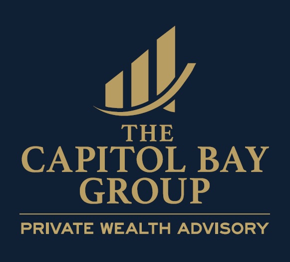 The Capitol Bay Group logo with sail-like logo graphic, with the capitol bay group private wealth advisory text