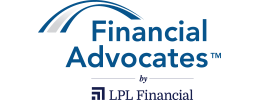 Financial Advocates Powered by LPL Financial logo text with double swish top left