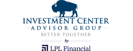 Investment Center Advisor Group Better Together logo, all caps, buffalo at top