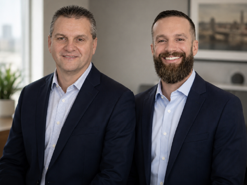Preferred Financial Group advisors Pat Gilbert (left) and James Gilbert (right)