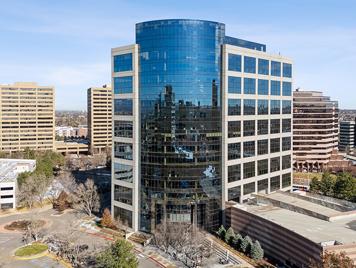 exterior aerial view of LPL Financial Linsco office building in Denver, Colorado