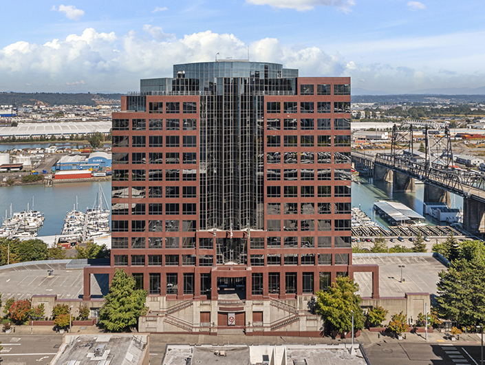 exterior arial view of LPL Financial Linsco office building in Tacoma, Washington