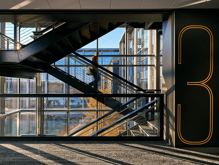 LPL Fort Mill corporate office interior stairs image