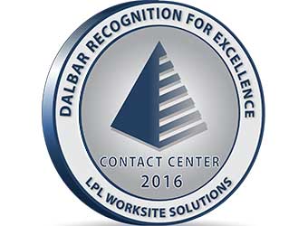 LPL Financial Service Team DALBAR excellence award