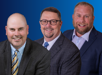financial advisors jason hohenstein, kevin snow, william zoromski composite image