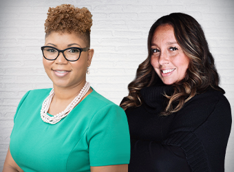 Mona Nadim and Rochelle Mayfield combined headshot image