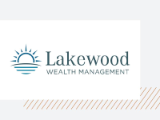 Lakewood WEALTH MANAGEMENT text with sunrise over lake logo symbol