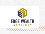 capital letters E W form block shape, edge wealth advisory text