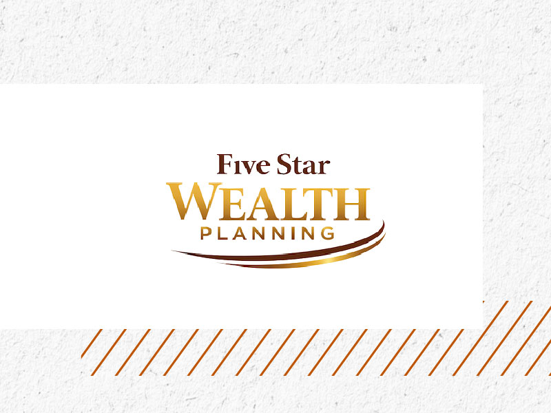 Five Star Wealth Planning logo text with a blue and a gold swoosh below