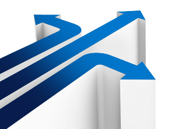 three blue midyear outlook 2024 arrows pointing to the side and up