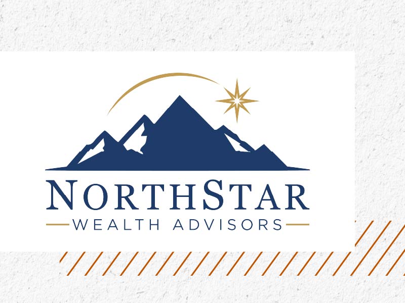 NorthStar Wealth Advisors logo text with blue mountain and shooting star above
