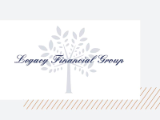 Legacy Financial Group cursive text, with tree logo icon behind