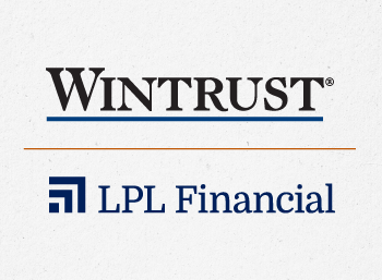 Wintrust, LPL Financial logos, wintrust text, lpl financial text