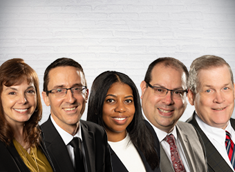 five member financial advisor team image