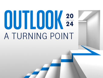 lpl research outlook report image with text: outlook 2024 a turning point