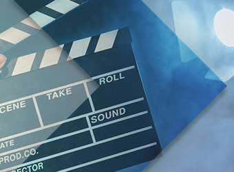 graphic-styled image of a clapperboard