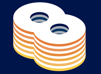 stacked graphic number 8 on dark blue background image