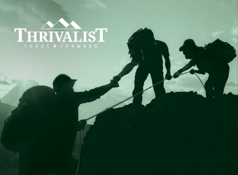LPL Thrivalist image silhouetted climbing trio