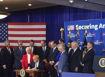 President Trump signing executive order to enhance retirement security