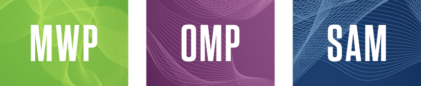 MWP, OMP, SAM logos