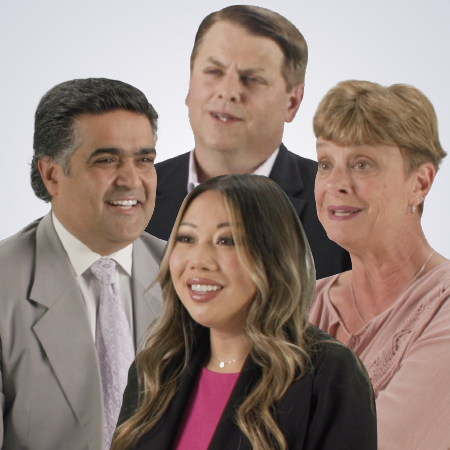 financial advisors ahmed, hall, darling, mcafee composite image